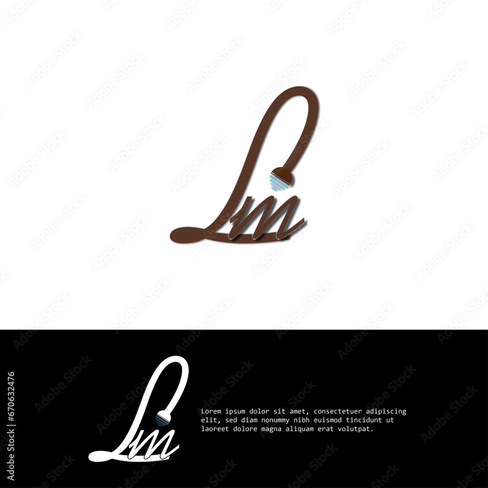 Obraz premium LM Letter Initial Logo Design Template Vector Illustration.