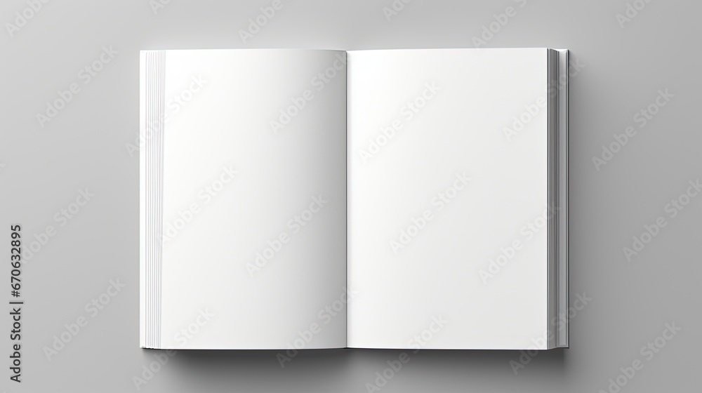 3D Rendering of Opened Blank White A4 Magazine Brochure Mockup
3D Rendering of Opened Blank White A4 Magazine Brochure Mockup