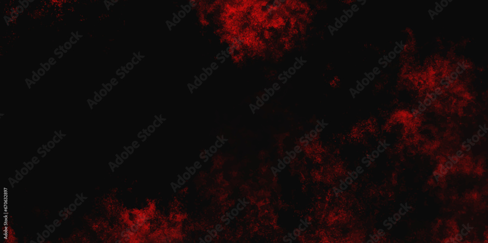 Red powder black background Freeze motion of red color dust particles splashing splashes of light and dark on a red light and a dark background Beautiful Abstract Grunge Decorative Red Wall Texture