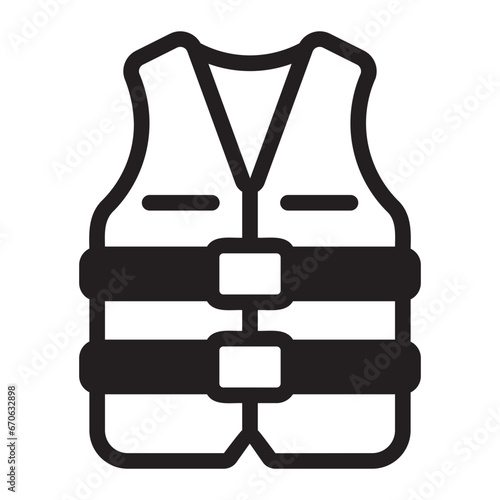 life jacket glyph icon