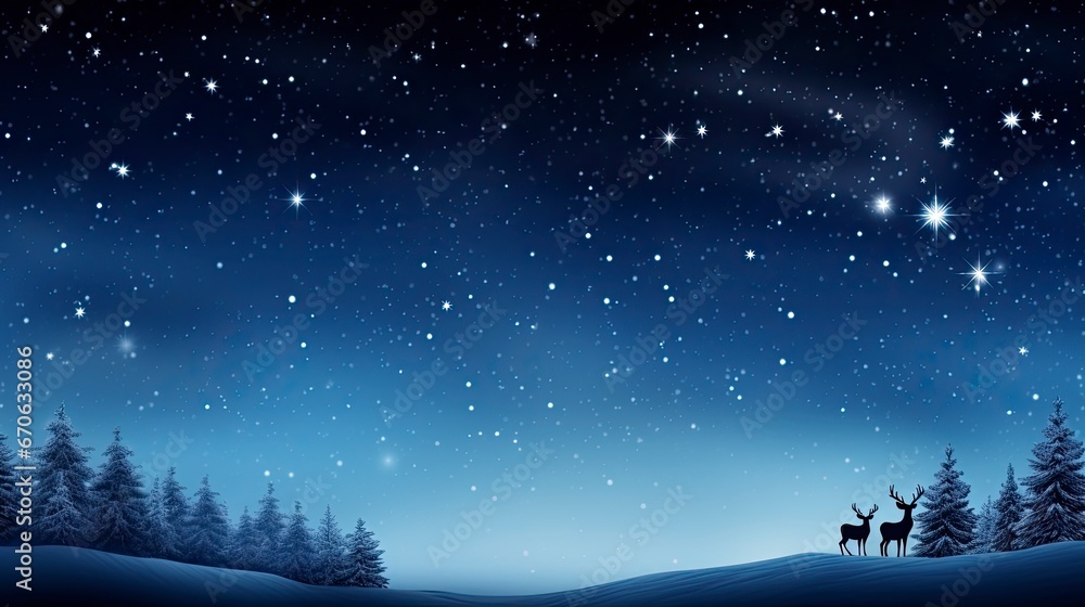 christmas background for of Starlit Night a dark sky Christmas dinner table