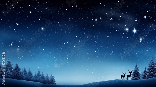 christmas background for of Starlit Night a dark sky Christmas dinner table