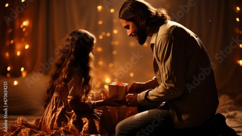 A Family Exchanging Post-Christmas Stories, Background Images, Hd Illustrations