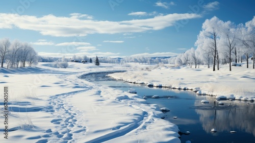 A Peaceful Winter Landscape The Day After Christmas Background Images, Hd Illustrations © ACE STEEL D