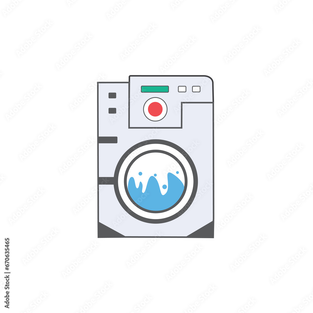 Washing machine icon, flat style line art black and white. Clothes dryer, washer or Laundry Vector design element on white background. Washing machine icon, flat style line art black and white. Clothes dryer, washer or Laundry Vector design element on white background.