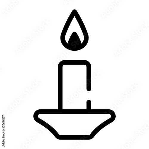 candle line icon