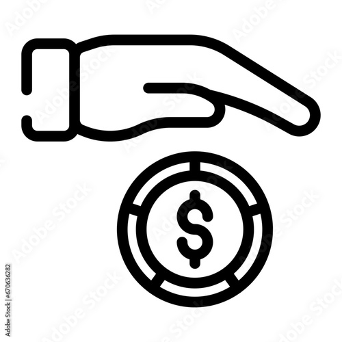 coin line icon