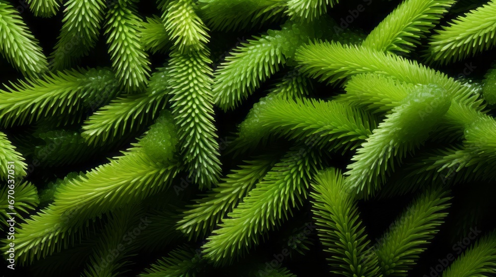 A verdant conifer emerges from a coral reef, a symbol of life and resilience amidst the turbulent waters of the world