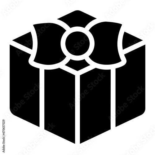 gift glyph icon