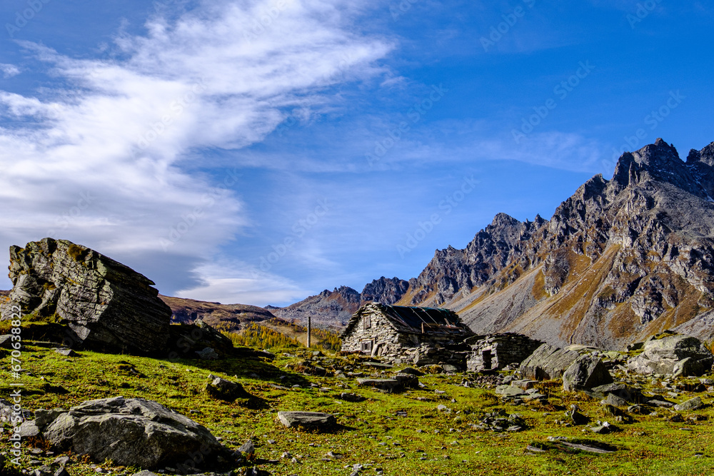 Fototapeta premium Paesaggio Autunnale all'Alpe Devero