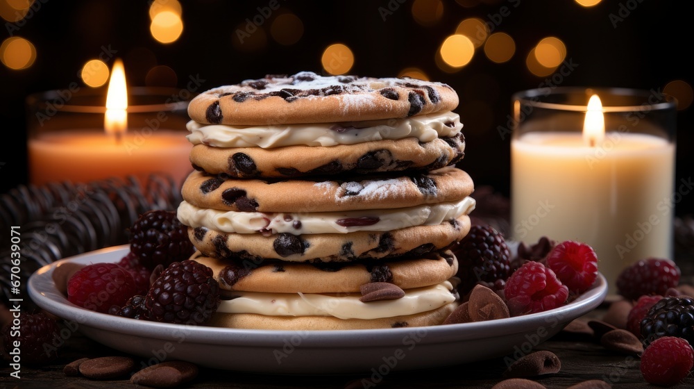 A Stack Of Leftover Christmas Cookies Sweet , Background Images, Hd Illustrations