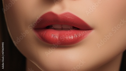 close up of a woman lips generated by AI