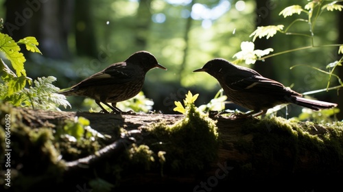Two Lovebirds Playful Park Setting Natural Light, Background Images, Hd Illustrations