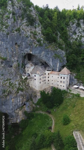 Wallpaper Mural drone video predjama caste Slovenia europe  Torontodigital.ca