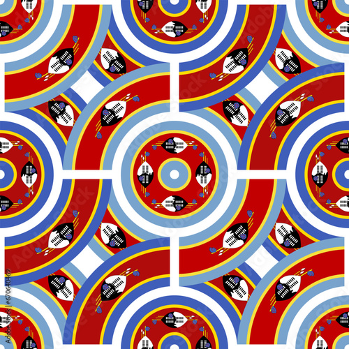 swaziland flag pattern. africa background. vector illustration photo