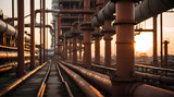 factory of Large oil refinery pipeline and gas pipeline