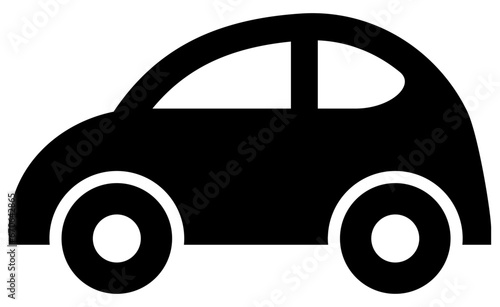 コンパクトカーのアイコン 黒