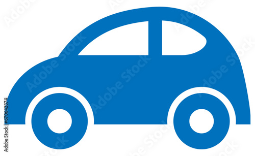 コンパクトカーのアイコン 青