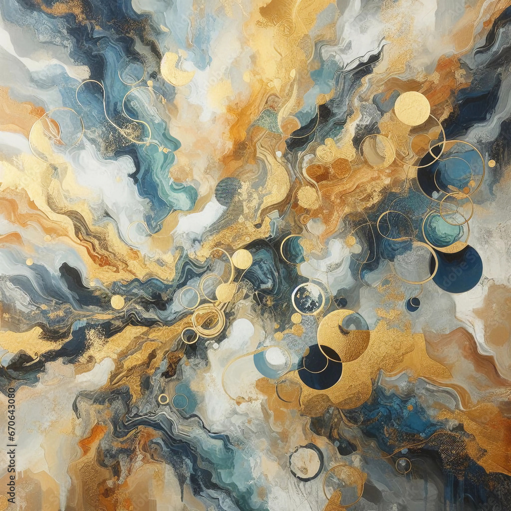 Luxury abstract background of marble liquid ink art painting on paper. Image of original artwork watercolor alcohol ink paint on high quality paper texture. Generative AI. - obrazy, fototapety, plakaty 