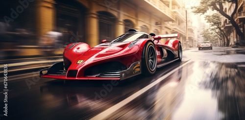 Striking Red Formula Racing Car: Speed, Precision, and Innovation on Wheels, Red formula car © Ikhou
