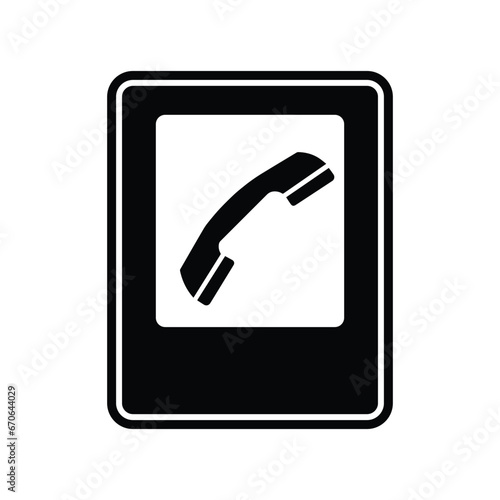 public telephone sign