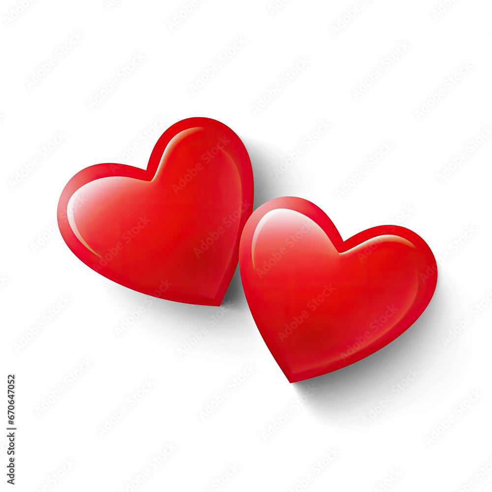 isolated hearts as icon symbol of love and valentine's day
