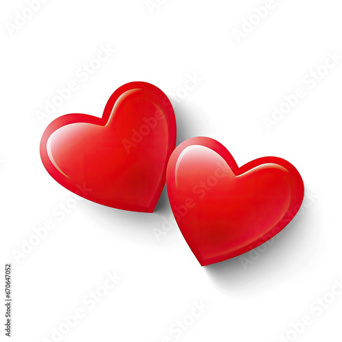 isolated hearts as icon symbol of love and valentine's day