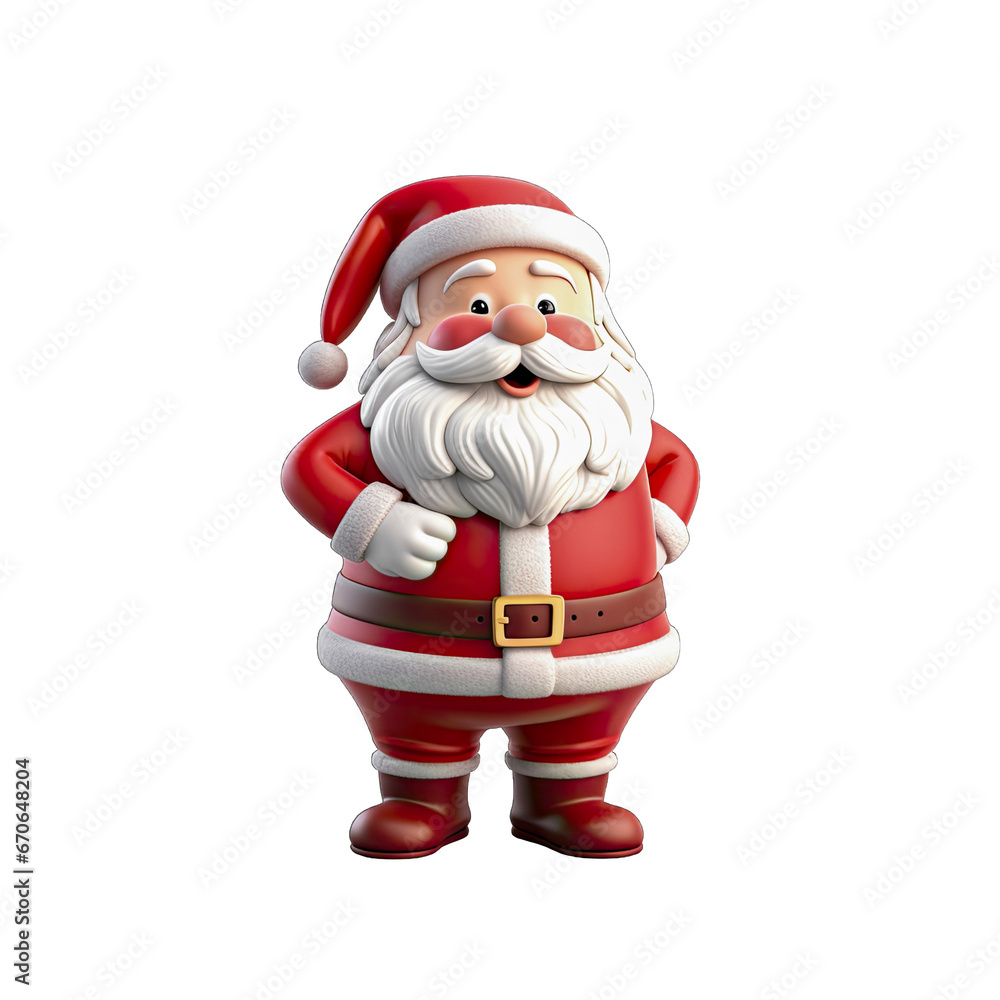Santa Claus mascots on transparent background generative ai Santa Claus mascots on transparent background generative ai