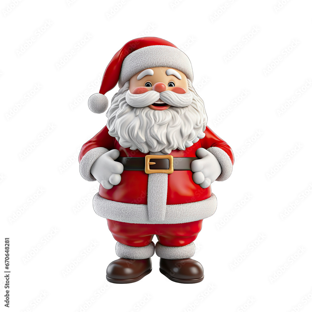 Santa Claus mascots on transparent background generative ai Santa Claus mascots on transparent background generative ai