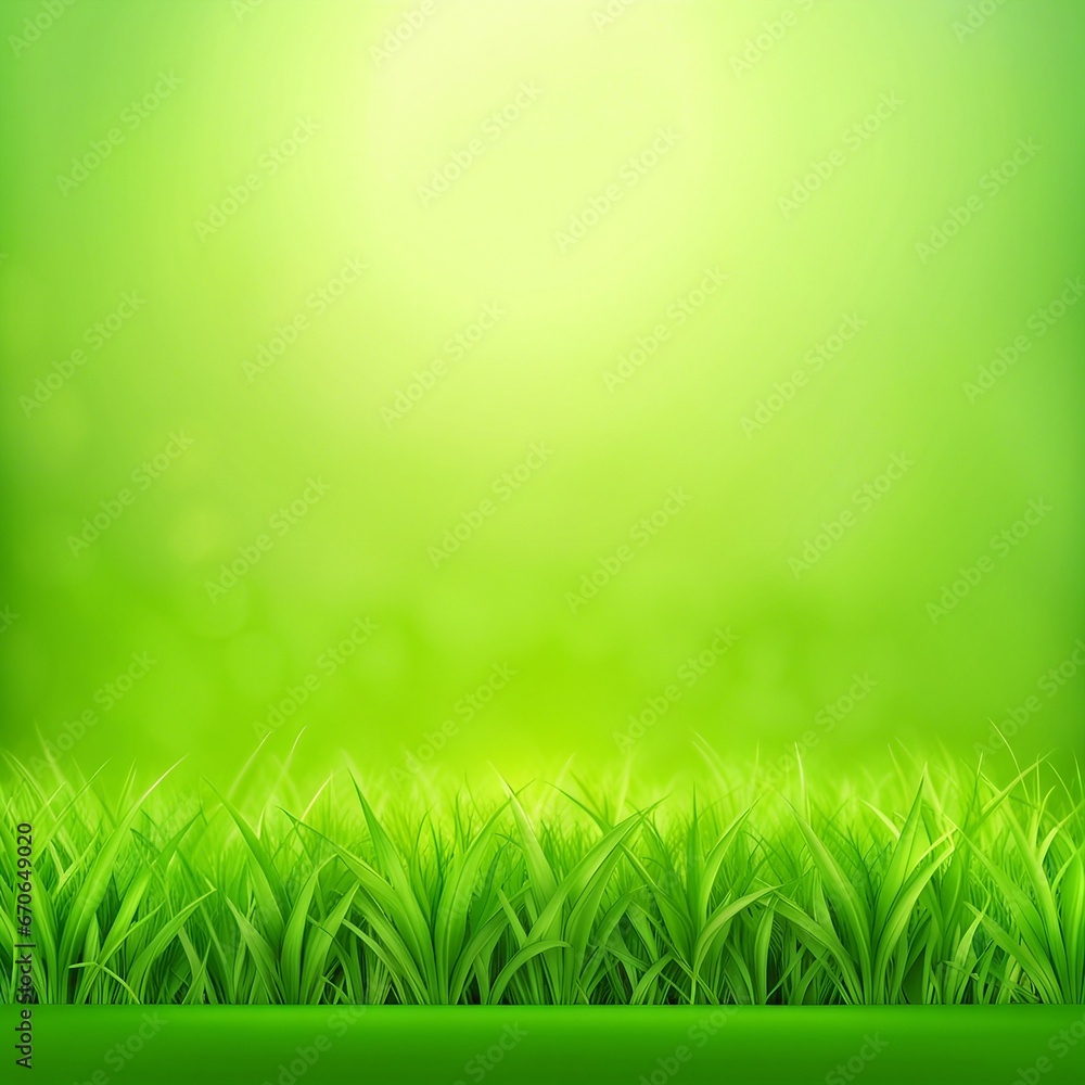 Obraz premium grass illustration background with empty space