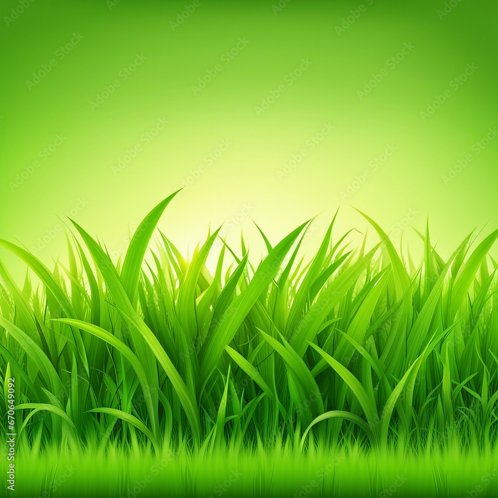 Fototapeta premium grass illustration background with empty space