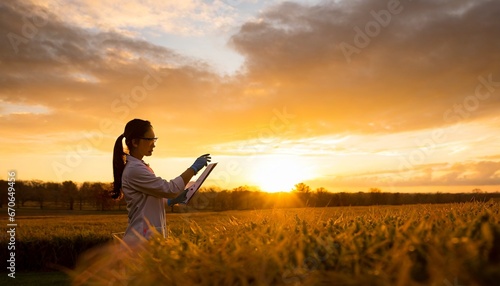 woman in a field