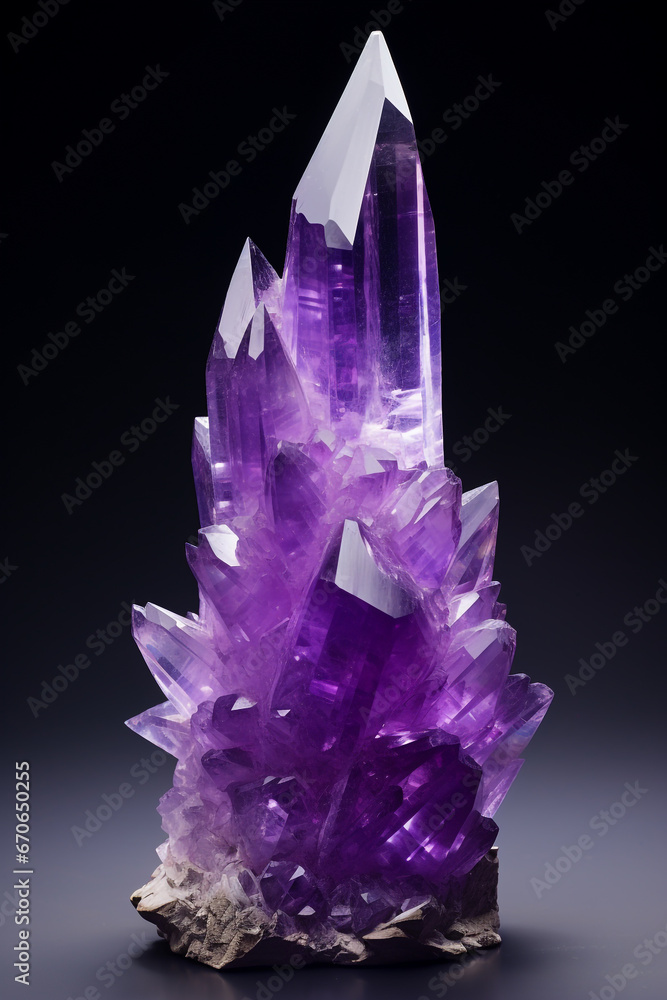 Amethyst stone close up, purple crystal Amethyst stone close up, purple crystal