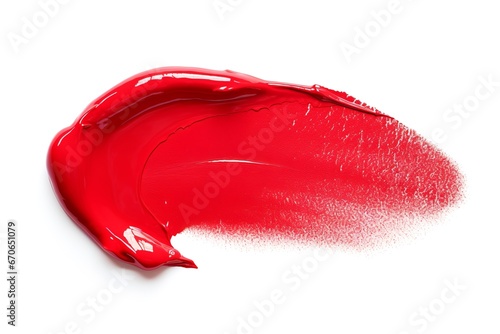 red lipstick glossy texture