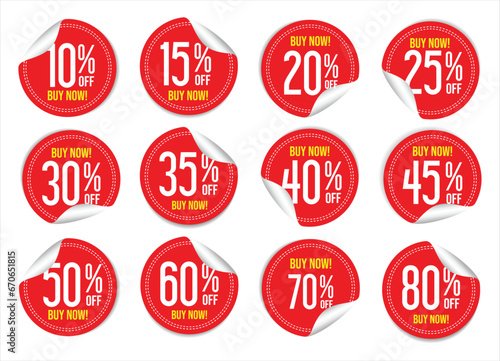 Vector Set of Sale Markers