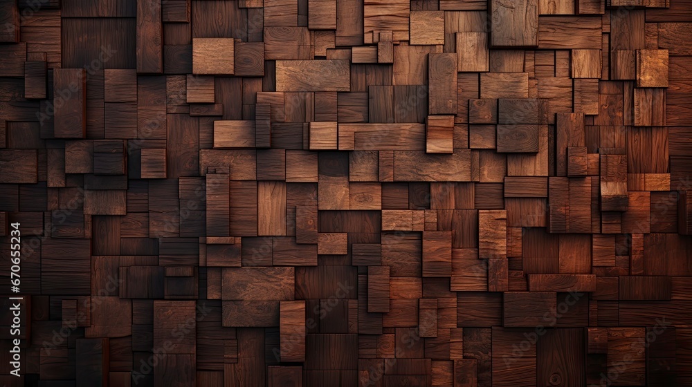 Squared wood abstract background, modern style background, beautiful wood texture