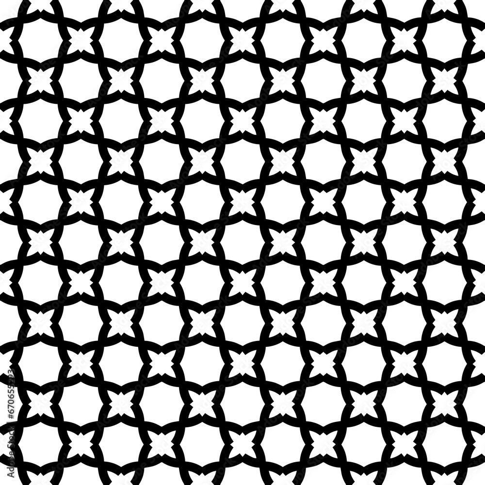 Fototapeta premium Black seamless abstract pattern. Overlay for background and backdrop. Ornamental design. PNG graphic illustration with transparent background.