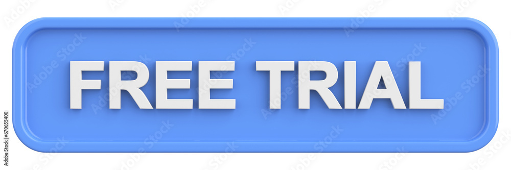 Free trial button. 3D illustration. Free trial button. 3D illustration.