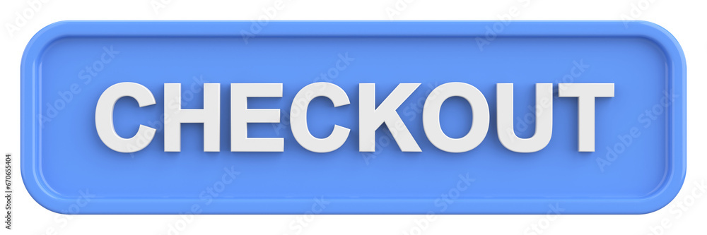 3D checkout button. 3D illustration. 3D checkout button. 3D illustration.