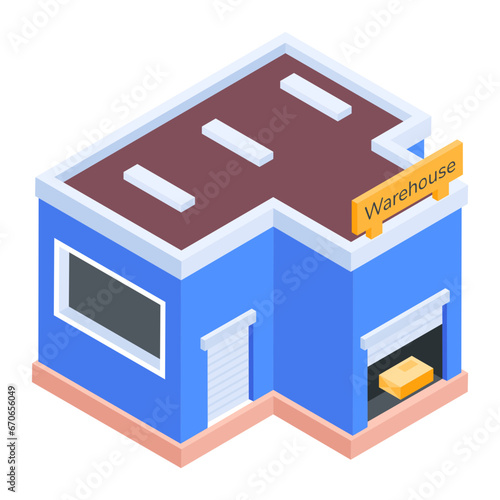 Set of Courier Services Isometric Icon