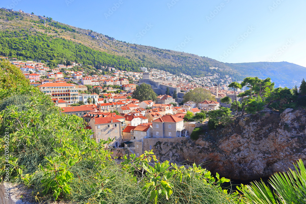 Panorama of old town of Dubrovnik, Croatia