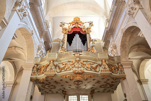 Organ of Cathedral of the Ascension of the Blessed Virgin Mary in Dubrovnik, Croatia photo