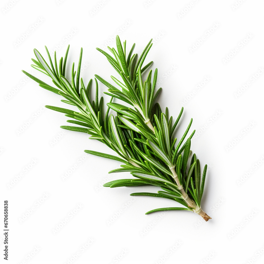 Rosemary plant on white isolated background - ai generative Rosemary plant on white isolated background - ai generative