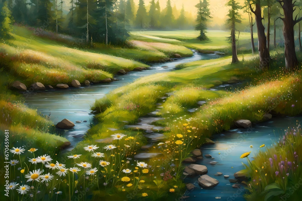 Fototapeta premium river in the forest