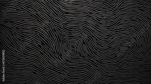 Monochrome Design  Waves and Swirls in a Finger Print Pattern with Copy Space