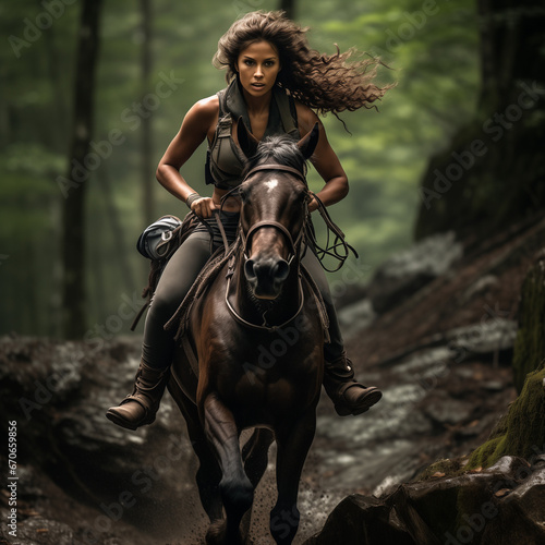 girl riding horse  © Pixalu