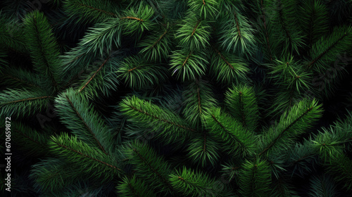 Background of Christmas tree branches.