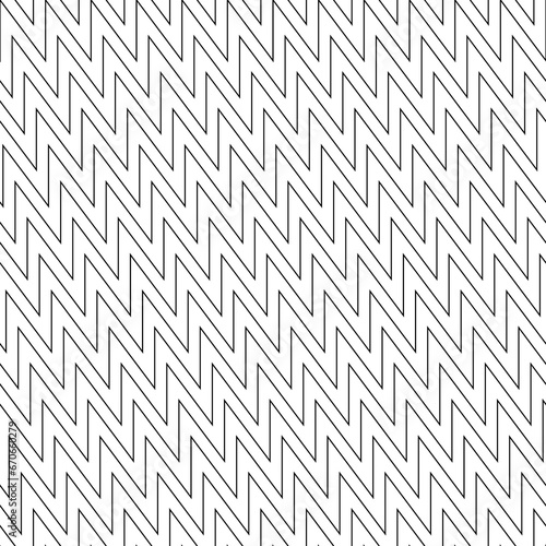 Zigzag lines. Jagged stripes. Seamless surface pattern design with wavy linear ornament. Repeated chevrons wallpaper. Digital paper for page fills, web designing, textile print. Vector illustration.