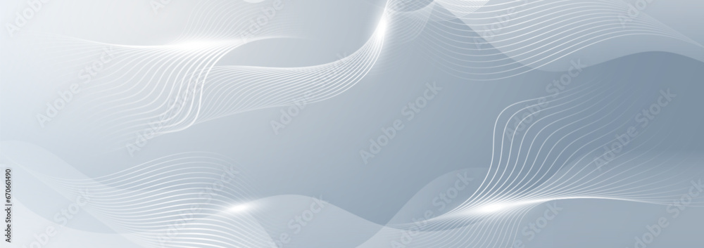 Grey white abstract background with flowing particles and smooth lines. Digital future technology concept. vector illustration.
Grey white abstract background with flowing particles and smooth lines. Digital future technology concept. vector illustration.