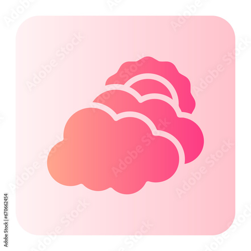 cloudy day gradient icon